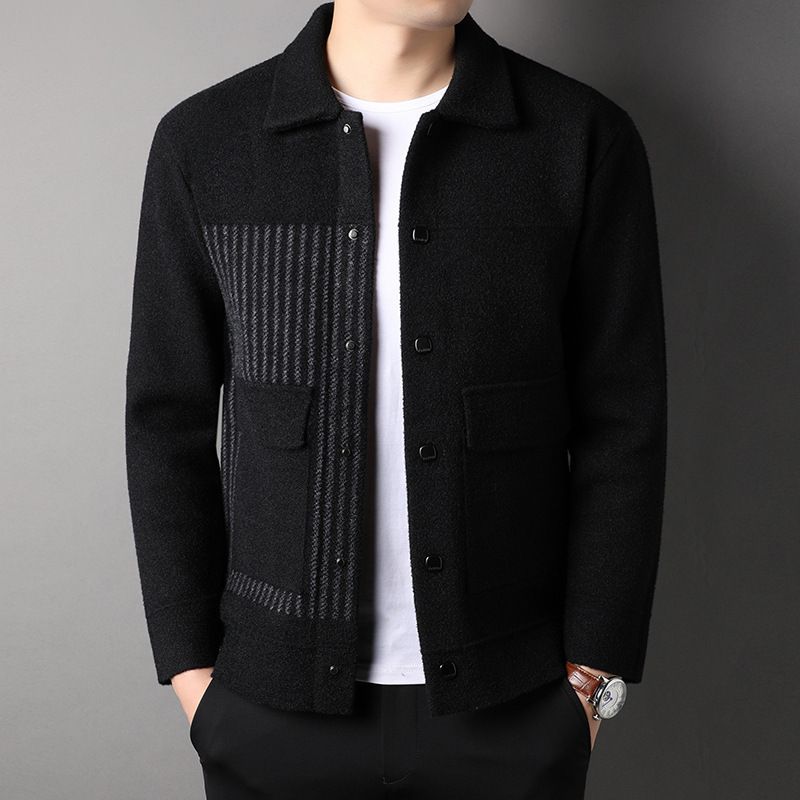 ✨New Arrival✨Men’s Casual Button Tweed Jacket with Lapel Collar-1