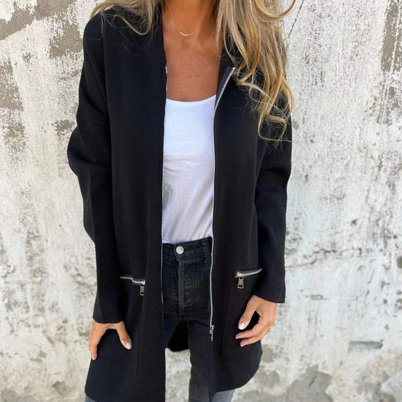 🍁Autumn New Releases🍁Casual Fashion Long-Sleeve Zip-Up Hooded Sweatshirt Jacket-1