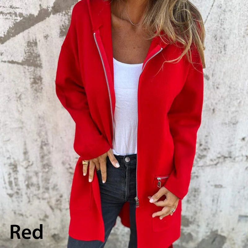 🍁Autumn New Releases🍁Casual Fashion Long-Sleeve Zip-Up Hooded Sweatshirt Jacket-8
