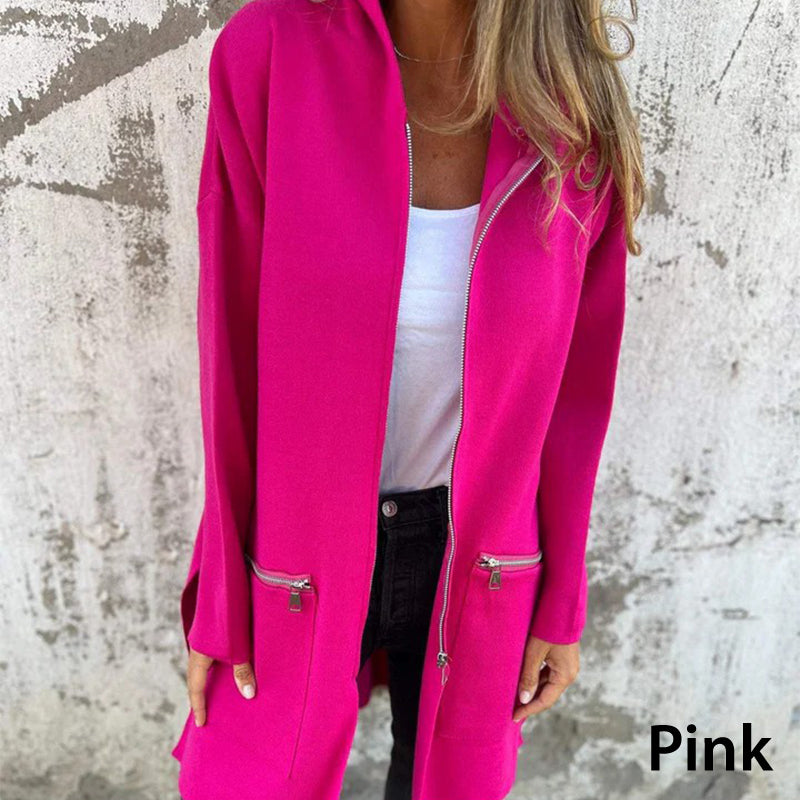 🍁Autumn New Releases🍁Casual Fashion Long-Sleeve Zip-Up Hooded Sweatshirt Jacket-12