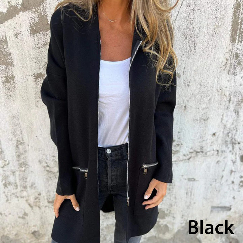 🍁Autumn New Releases🍁Casual Fashion Long-Sleeve Zip-Up Hooded Sweatshirt Jacket-11