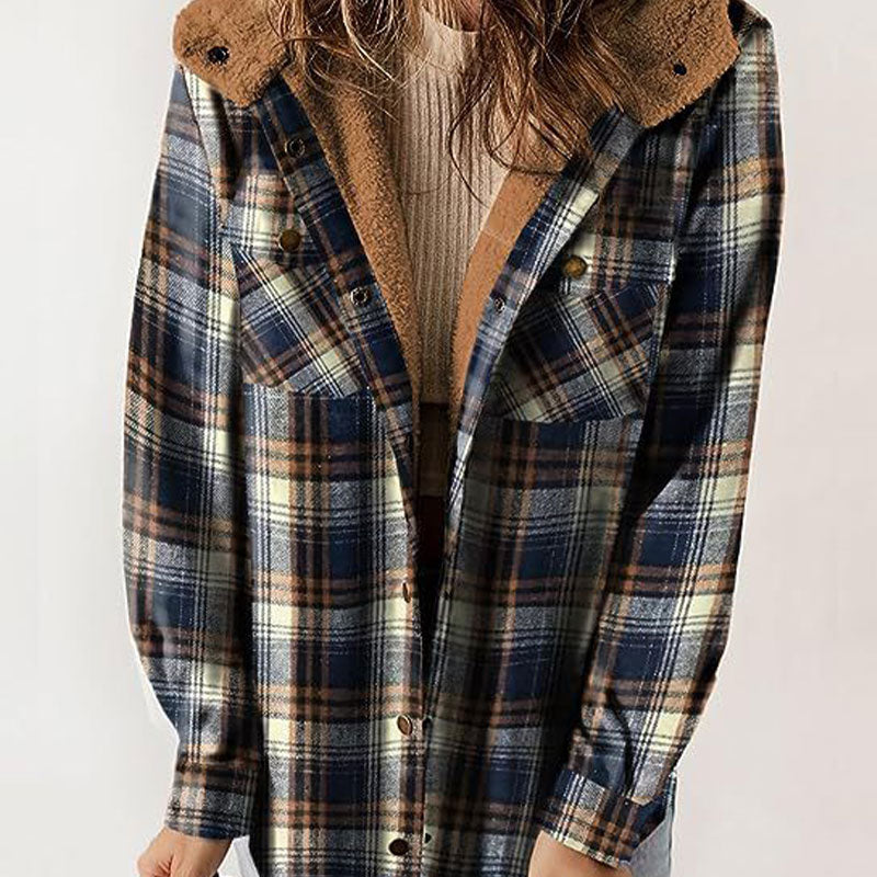 Autumn and Winter Series 44% OFF❄️Women's Winter Trendy Plaid Hooded Jacket💖-3