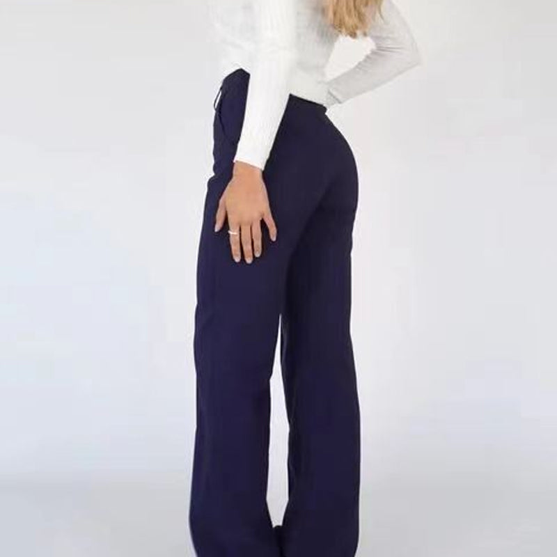 👖Women’s High Waist Stretchy Straight Leg Work Pants-7