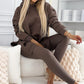 🎁Women's Fashion Solid Color Hoodie And Lined Leggings Two-Piece Set-4