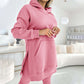 🎁Women's Fashion Solid Color Hoodie And Lined Leggings Two-Piece Set-7
