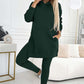 🎁Women's Fashion Solid Color Hoodie And Lined Leggings Two-Piece Set-14