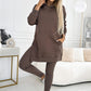 🎁Women's Fashion Solid Color Hoodie And Lined Leggings Two-Piece Set-16