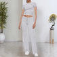 🔥Clearance Sale🔥Women's Casual Solid Color T-Shirt & Straight Leg Pants Set-1