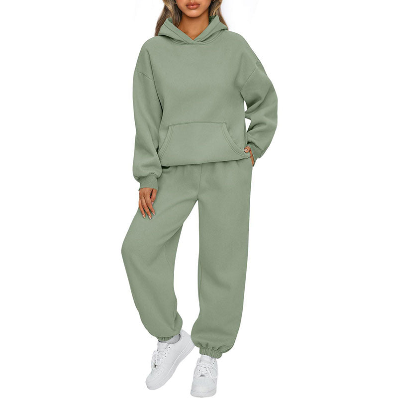 ✨New Arrival✨Casual Hooded Long-Sleeve Tops ＆ Pants 2-Piece Set-10