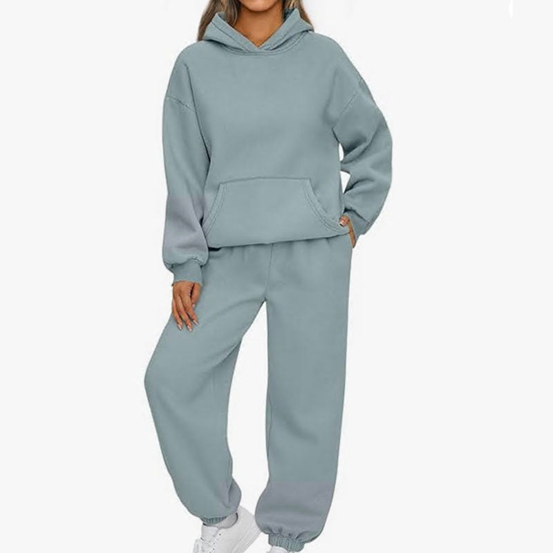 ✨New Arrival✨Casual Hooded Long-Sleeve Tops ＆ Pants 2-Piece Set-14