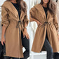 ✨New Arrival✨Women’s Trendy Tie Waist Hooded Long Coat-5
