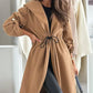 ✨New Arrival✨Women’s Trendy Tie Waist Hooded Long Coat-9