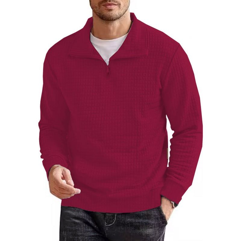 ✨New Arrival✨Men's Long Sleeve Quarter Zip Pullover Sweater-3