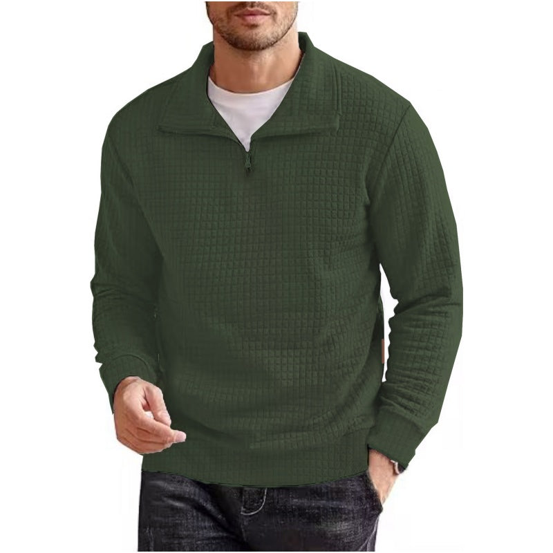 ✨New Arrival✨Men's Long Sleeve Quarter Zip Pullover Sweater-4