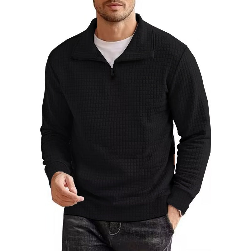 ✨New Arrival✨Men's Long Sleeve Quarter Zip Pullover Sweater-1