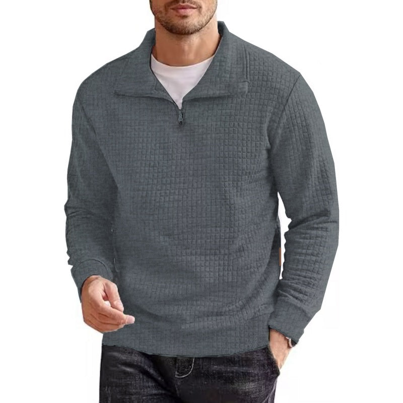 ✨New Arrival✨Men's Long Sleeve Quarter Zip Pullover Sweater-2