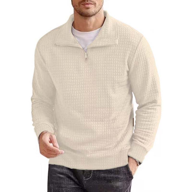 ✨New Arrival✨Men's Long Sleeve Quarter Zip Pullover Sweater-5