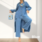 Women’s Trendy Solid Color Two-Piece Outfit Long Sleeve Shirt & Pants-14