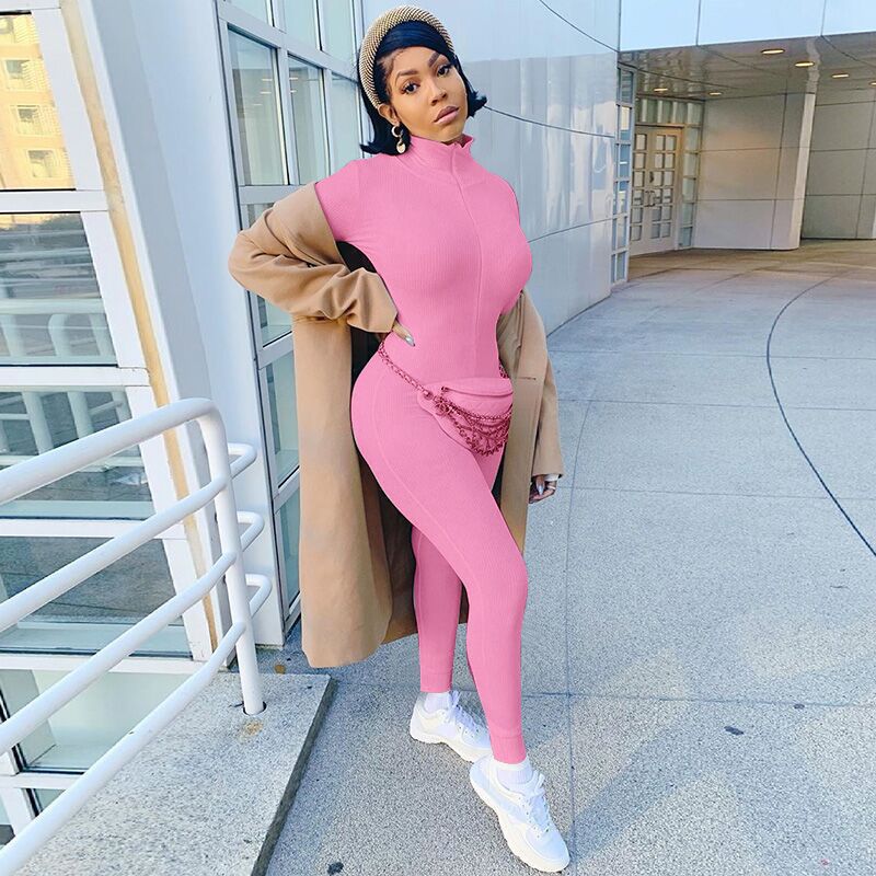 🔥Hot Sale🔥High Neck Slim Stretch One-piece Fitness Bodysuit-2