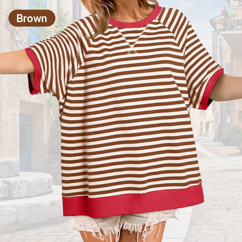 ✨New Arrival✨Women's Oversize Striped T-Shirts-9