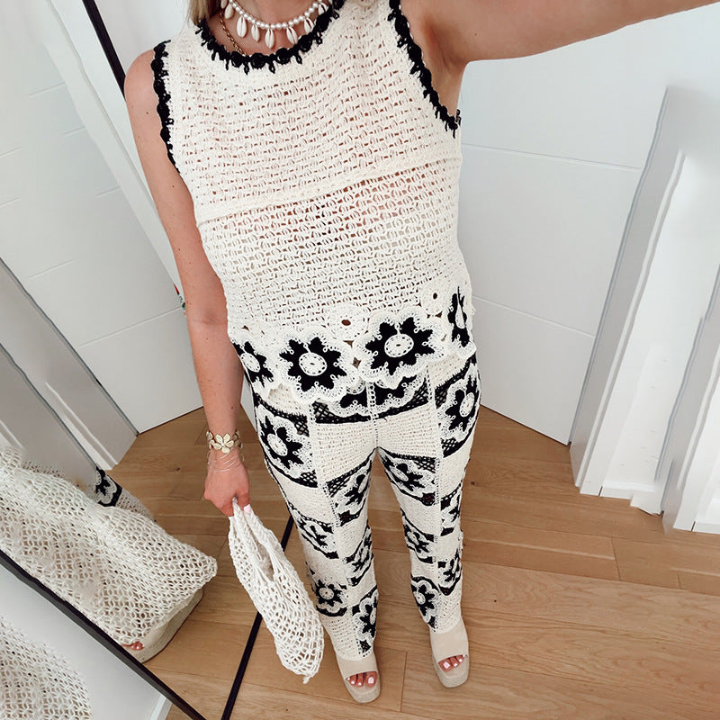 🔥HOT Sale🔥Women's Vintage Floral Crochet Two-Piece Set-6