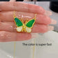 Hot Sale🔥Magnetic Gradient Gemstone Butterfly Necklace-8