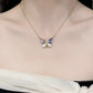 Hot Sale🔥Magnetic Gradient Gemstone Butterfly Necklace-7