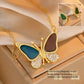 Hot Sale🔥Magnetic Gradient Gemstone Butterfly Necklace-9