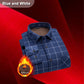 ✨New Arrival✨Men’s Lined Button-Down Plaid Shirt-9
