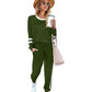 🔥Hot Sale 54% OFF🔥Women’s 2-Piece Crewneck Color-Block Sweatsuit-4