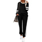 🔥Hot Sale 54% OFF🔥Women’s 2-Piece Crewneck Color-Block Sweatsuit-9