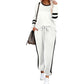 🔥Hot Sale 54% OFF🔥Women’s 2-Piece Crewneck Color-Block Sweatsuit-11