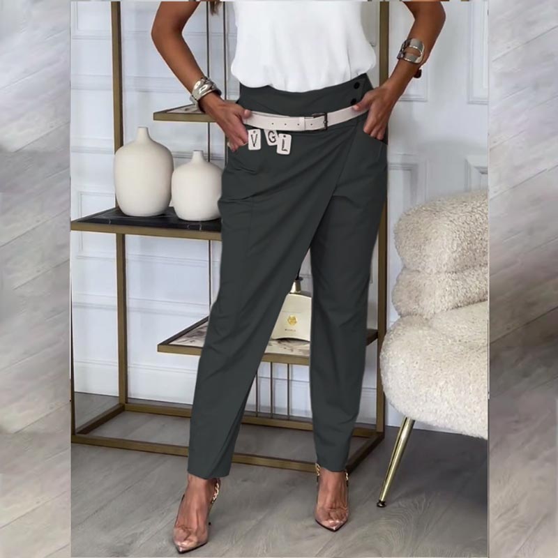 ✨New Arrival✨Women’s Solid Color Irregular Casual Pants-2