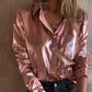 🍂Fall Specials 49% OFF🍂Women's Shimmer Metallic Leather Button-Up Shirt-6