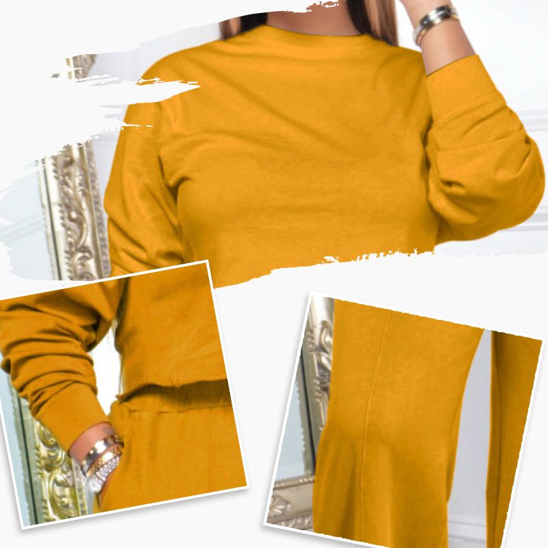 🍂Fall Specials🍂Women’s Comfortable Solid Color Casual Sports 2-piece Set-2
