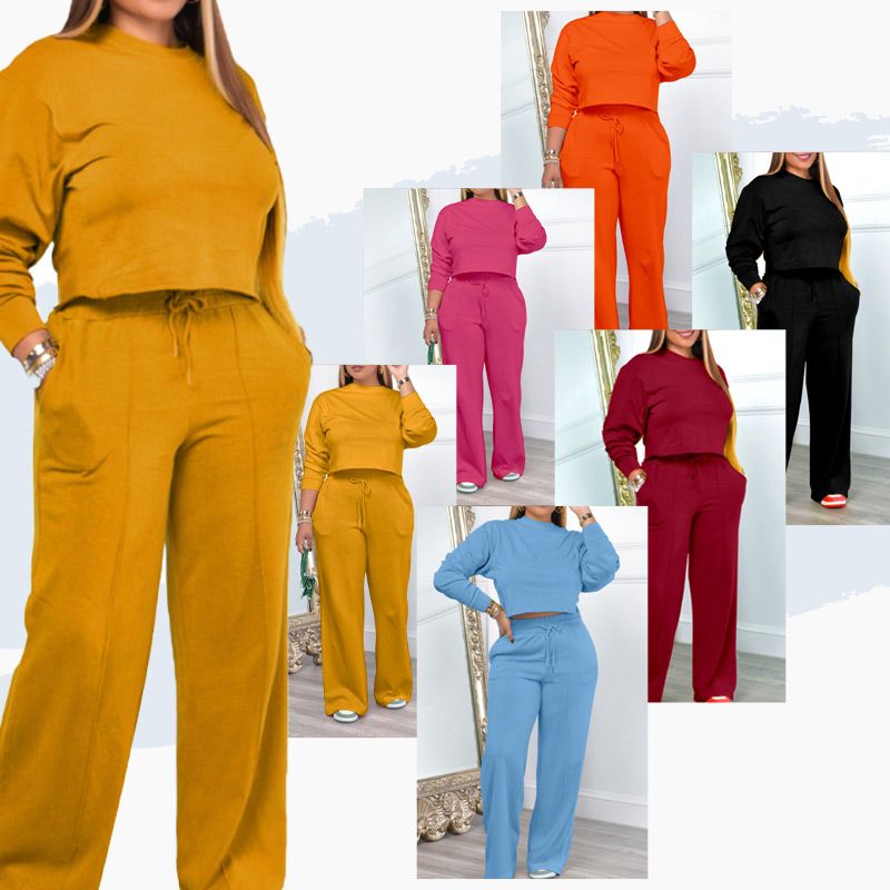 🍂Fall Specials🍂Women’s Comfortable Solid Color Casual Sports 2-piece Set-3