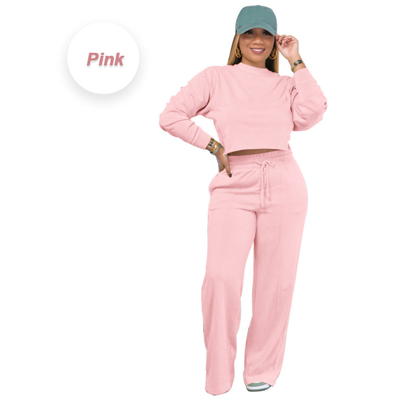 🍂Fall Specials🍂Women’s Comfortable Solid Color Casual Sports 2-piece Set-12