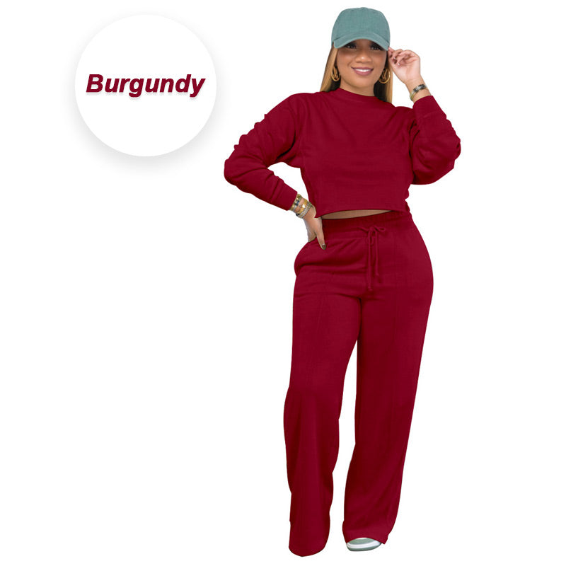 🍂Fall Specials🍂Women’s Comfortable Solid Color Casual Sports 2-piece Set-13
