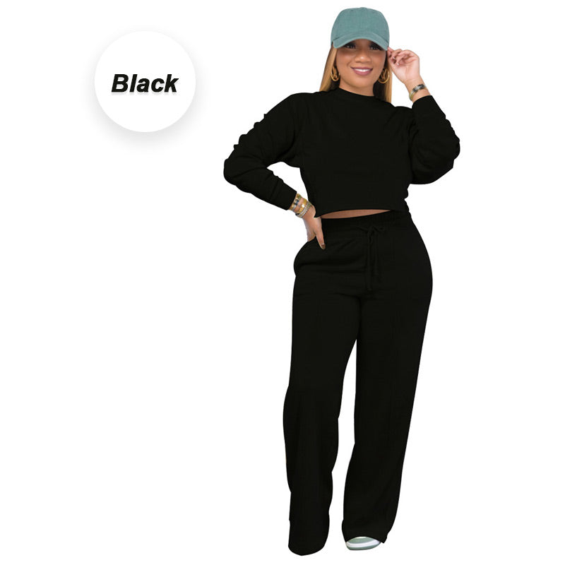 🍂Fall Specials🍂Women’s Comfortable Solid Color Casual Sports 2-piece Set-11