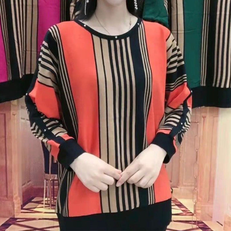 ✨New Arrival✨Stylish Women's Loose Striped Two-Color Top-2
