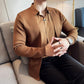 ✨New Arrival✨Men's Casual Solid Color Faux 2-Piece Top-1