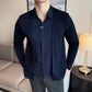 ✨New Arrival✨Men's Casual Solid Color Faux 2-Piece Top-5