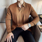 ✨New Arrival✨Men's Casual Solid Color Faux 2-Piece Top-12