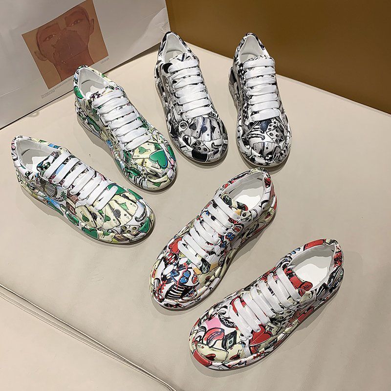 ✨New Arrival✨Unisex Round-toe Youthful Graffiti Casual Sports Shoes-6