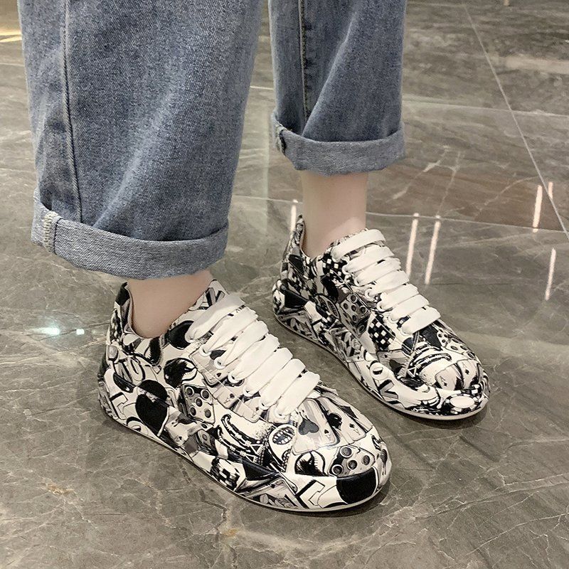 ✨New Arrival✨Unisex Round-toe Youthful Graffiti Casual Sports Shoes-5