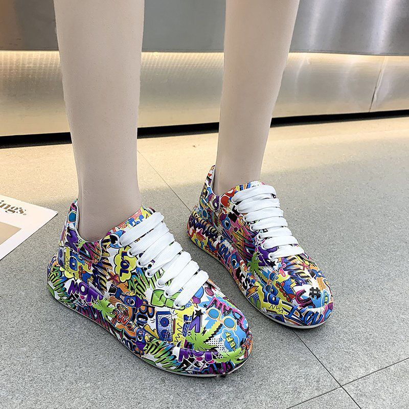 ✨New Arrival✨Unisex Round-toe Youthful Graffiti Casual Sports Shoes-8