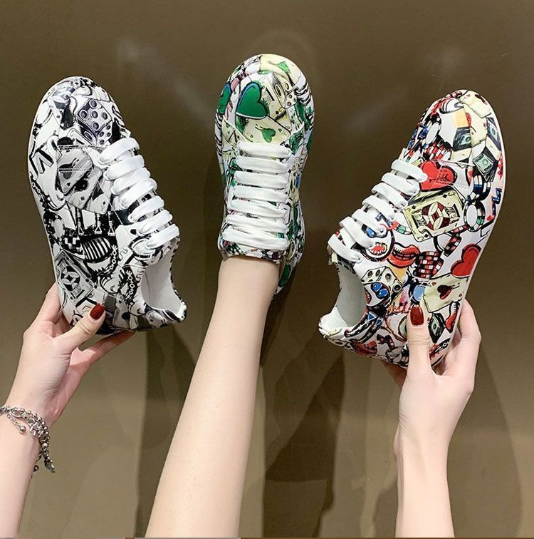 ✨New Arrival✨Unisex Round-toe Youthful Graffiti Casual Sports Shoes-10