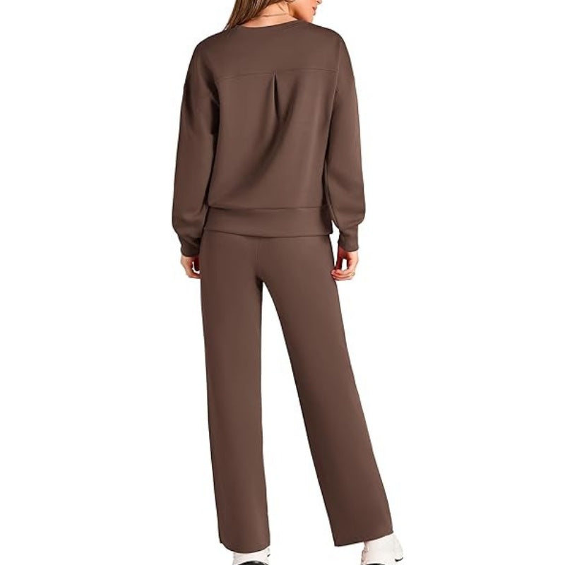 ✨New Arrival✨Round Neck Top Drawstring Pants 2-Piece Set-3