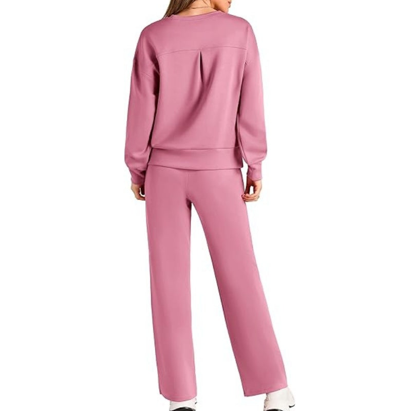 ✨New Arrival✨Round Neck Top Drawstring Pants 2-Piece Set-4