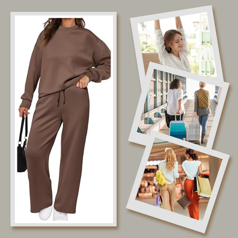 ✨New Arrival✨Round Neck Top Drawstring Pants 2-Piece Set-7